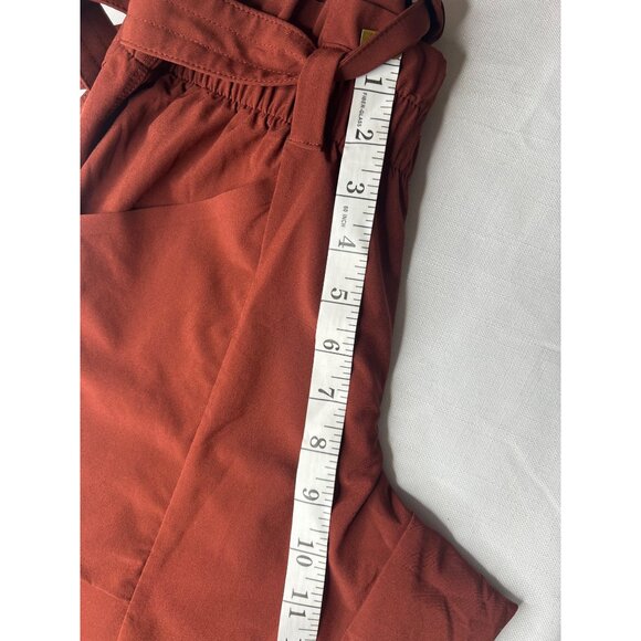 Paperbag Athleta Womens Size 4 Waist Trousers Red - Picture 3 of 13